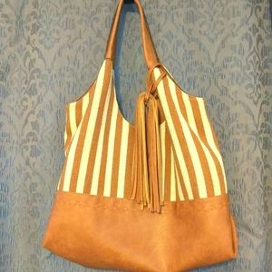 Tan and cream purse